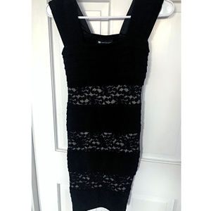 Valerie Bertinelli Black Lace Cocktail Dress